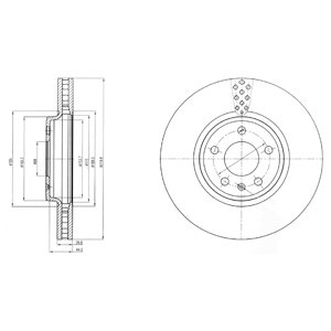 Tarcza hamulcowa DELPHI BG4080C