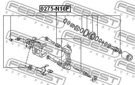 Zestaw naprawczy zacisku FEBEST 0275-N16F