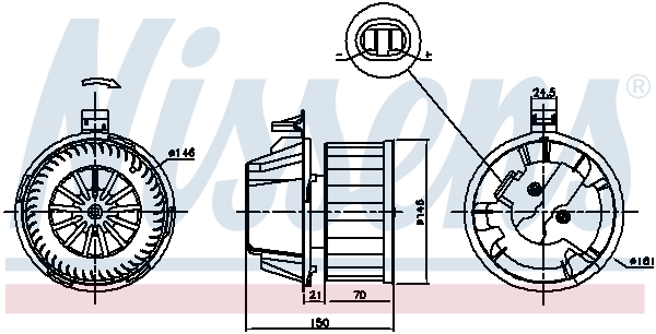 Wentylator wnętrza NISSENS 87384