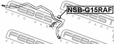Guma stabilizatora FEBEST NSB-G15RAF
