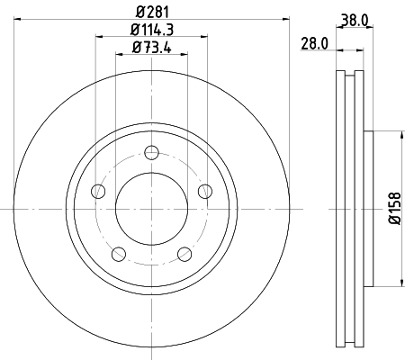 Tarcza hamulcowa HELLA 8DD 355 107-891