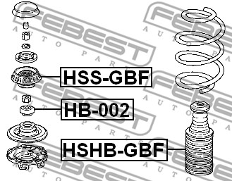 Poduszka amortyzatora FEBEST HSS-GBF