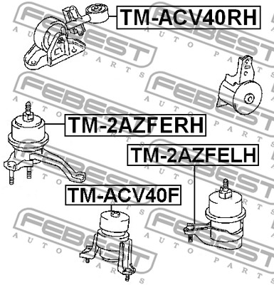 Poduszka silnika FEBEST TM-ACV40RH