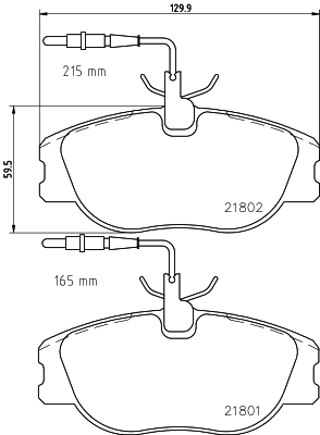 Klocki hamulcowe HELLA 8DB 355 018-171