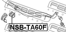 Guma stabilizatora FEBEST NSB-TA60F