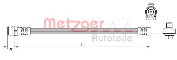 Przewód hamulcowy elastyczny METZGER 4111477