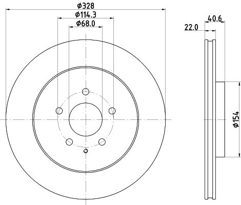 Tarcza hamulcowa HELLA 8DD 355 135-281