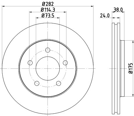 Tarcza hamulcowa HELLA 8DD 355 107-931