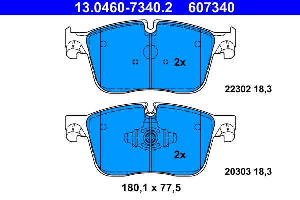 Klocki hamulcowe ATE 13.0460-7340.2