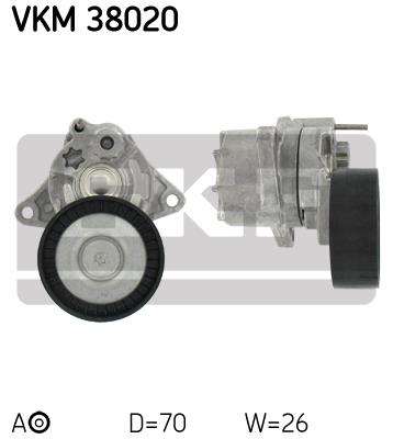 Rolka napinacza paska osprzętu SKF VKM 38020