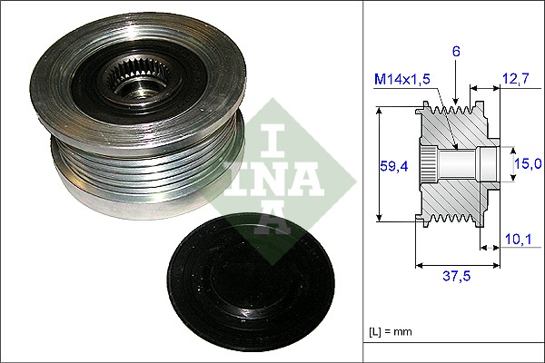 Sprzęgło alternatora INA 535 0110 10