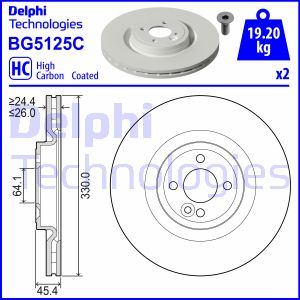 Tarcza hamulcowa DELPHI BG5125C