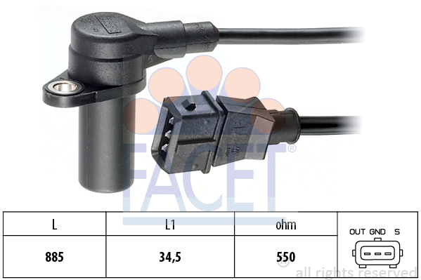 Czujnik położenia wału FACET 9.0162