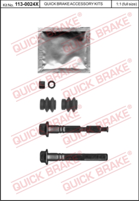 Zestaw tulei prowadzących zacisk hamulca QUICK BRAKE 113-0024X