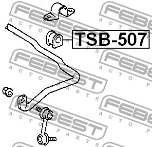 Guma stabilizatora FEBEST TSB-507