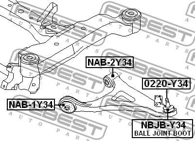 Tuleja wahacza FEBEST NAB-2Y34
