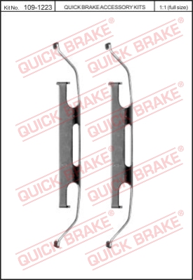 Zestaw akcesoriów montażowych  klocków hamulcowych QUICK BRAKE 109-1223