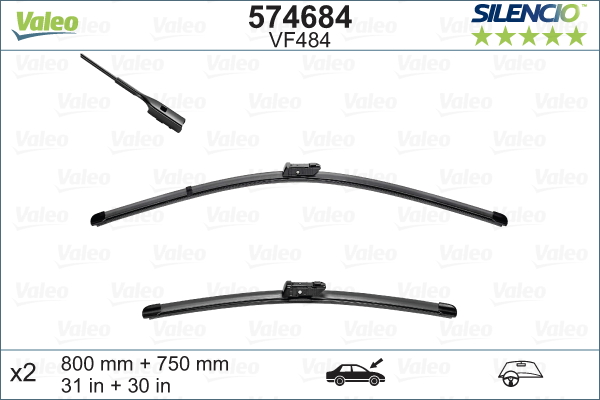 Pióro wycieraczki VALEO 574684