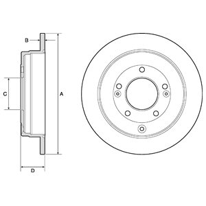 Tarcza hamulcowa DELPHI BG4767C