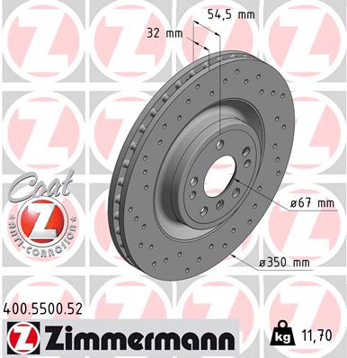 Tarcza hamulcowa ZIMMERMANN 400.5500.52