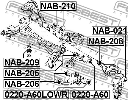 Sworzeń wahacza FEBEST 0220-A60