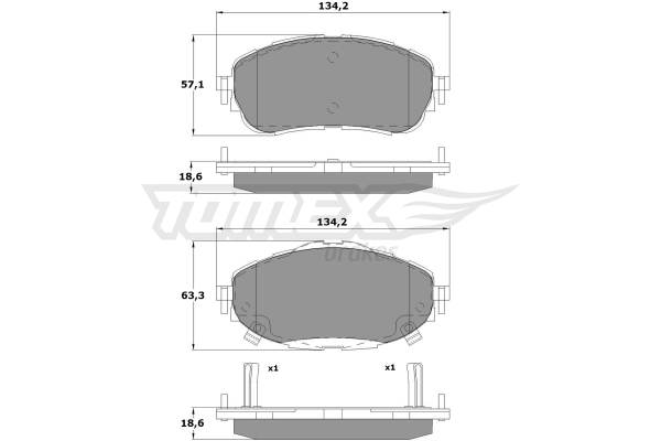 Klocki hamulcowe TOMEX BRAKES TX 16-99