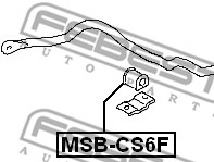 Guma stabilizatora FEBEST MSB-CS6F