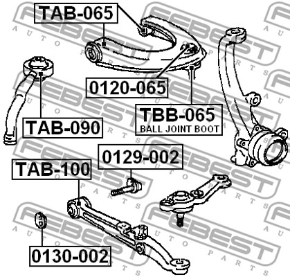 Tuleja wahacza FEBEST TAB-090