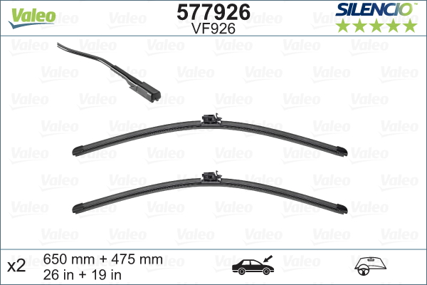 Pióro wycieraczki VALEO 577926