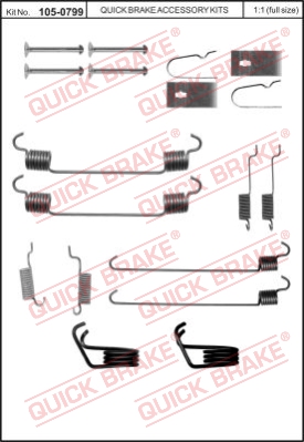 Zestaw dodatków do szczęk hamulcowych QUICK BRAKE 105-0799