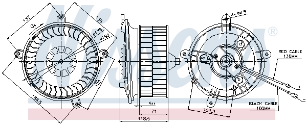 Wentylator wewnętrzny NISSENS 87041