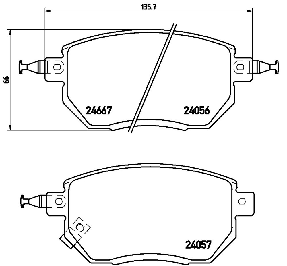 Klocki hamulcowe BREMBO P 56 051