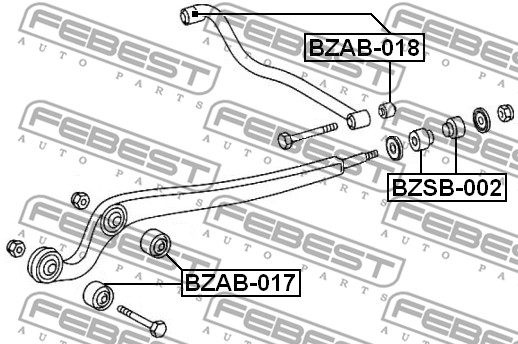 Tuleja wahacza FEBEST BZSB-002