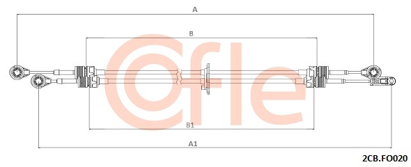 Linka dźwigni zmiany biegów COFLE 2CB.FO020