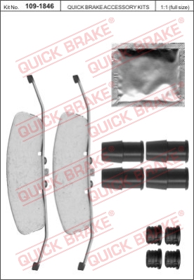 Zestaw akcesoriów montażowych  klocków hamulcowych QUICK BRAKE 109-1846