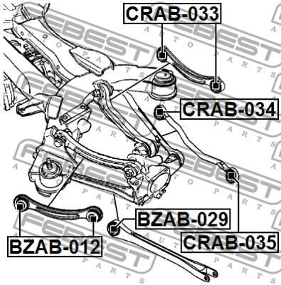 Tuleja wahacza FEBEST CRAB-033