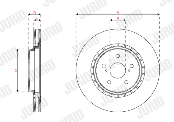 Tarcza hamulcowa JURID 563619JC-1