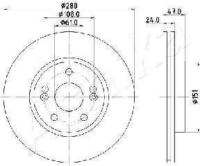 Tarcza hamulcowa ASHIKA 60-00-0711