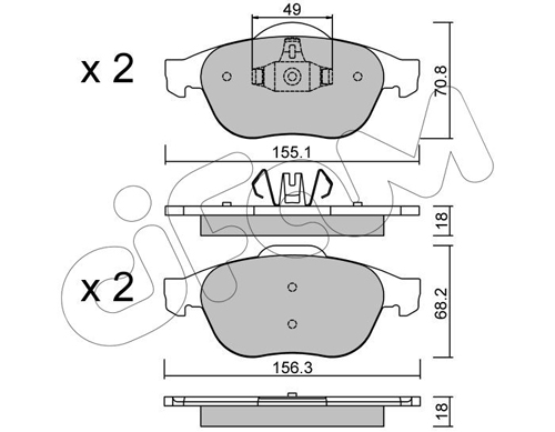 Klocki hamulcowe CIFAM 822-336-2