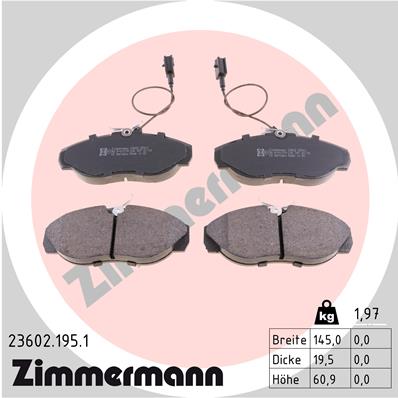 Klocki hamulcowe ZIMMERMANN 23602.195.1