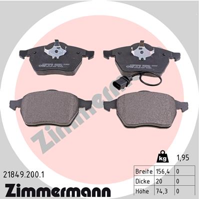 Klocki hamulcowe ZIMMERMANN 21849.200.1