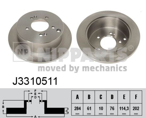 Tarcza hamulcowa NIPPARTS J3310511