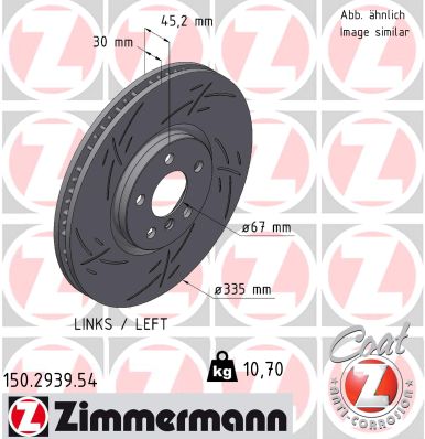 Tarcza hamulcowa ZIMMERMANN 150.2939.54