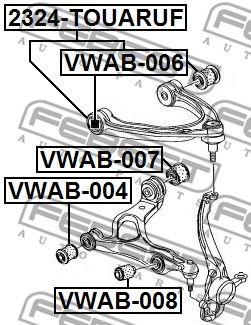 Tuleja wahacza FEBEST VWAB-006