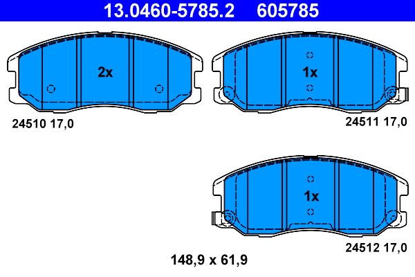 Klocki hamulcowe ATE 13.0460-5785.2