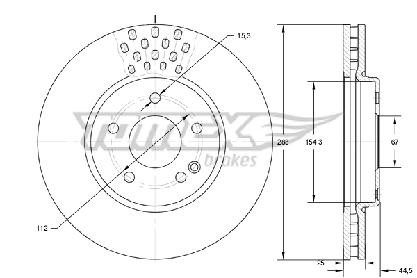 Tarcza hamulcowa TOMEX BRAKES TX 74-09