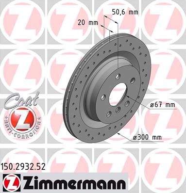 Tarcza hamulcowa ZIMMERMANN 150.2932.52