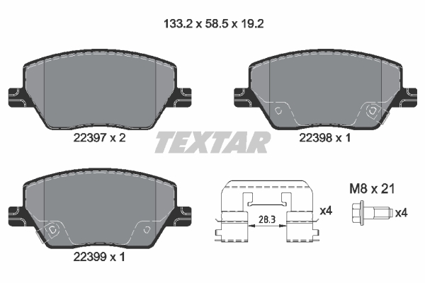 Klocki hamulcowe TEXTAR 2239701