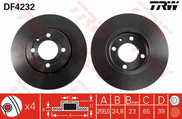 Tarcza hamulcowa TRW DF4232