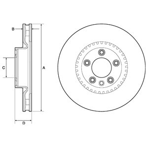 Tarcza hamulcowa DELPHI BG9168C